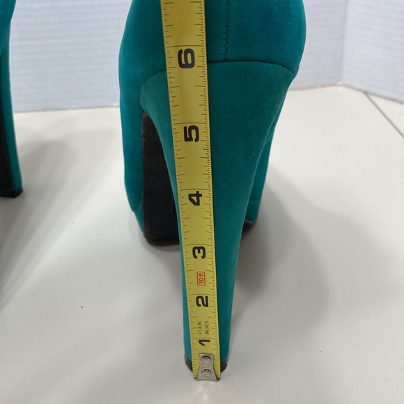 JustFab Women’s Size 10 “Ada” Platform Faux Suede Heels Pumps Peep Toe Preppy - Picture 15 of 16